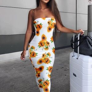 Back out flower print sundress